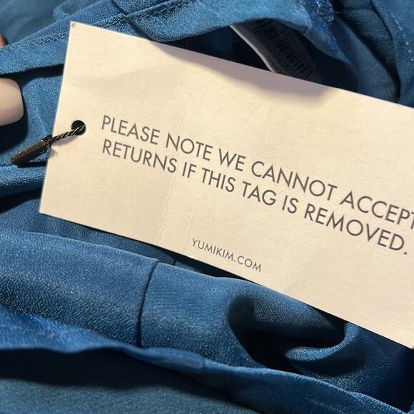 YUMI KIM Keyhole Halter Starlet Backless High Slit Maxi Cocktail Gown NWT - Picture 10 of 11